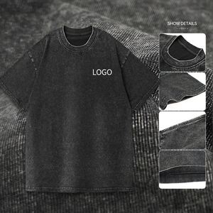 Custom Logo Vintage Acid Washed T <b>Shirt</b> Men Distressed Heavyweight Cotton Blank Oversized T <b>Shirt</b> 100% Cotton for Men's T-<b>shirt</b> - Product Image 3