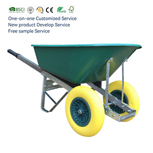 Carretilla de Jardinería Industrial con Ruedas Reforzadas de PU de 200L, con Recipiente de Plástico, para Uso Doméstico y Comercial - Product Image 1