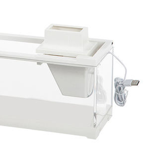 Relaxlinesスクエア水族館USBプラスチック魚養殖タンクウォーターポンプとライト付きの小さなデスクトップ水族館水槽 - Product Image 4