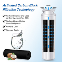 Filtre à eau pour réfrigérateur compatible Yunda UKF8001 EDR4RXD1 UKF8001AXX 9084 469006, filtration domestique sur 6 mois, paquet individuel