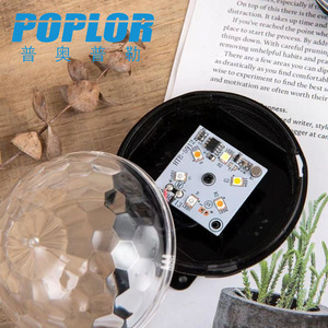 Poplor Usb Crystal Magic <b>Ball</b> <b>Led</b> Light Rgb Color Changing Music Lamp With Sensor Switch For Party Atmosphere - Product Image 4