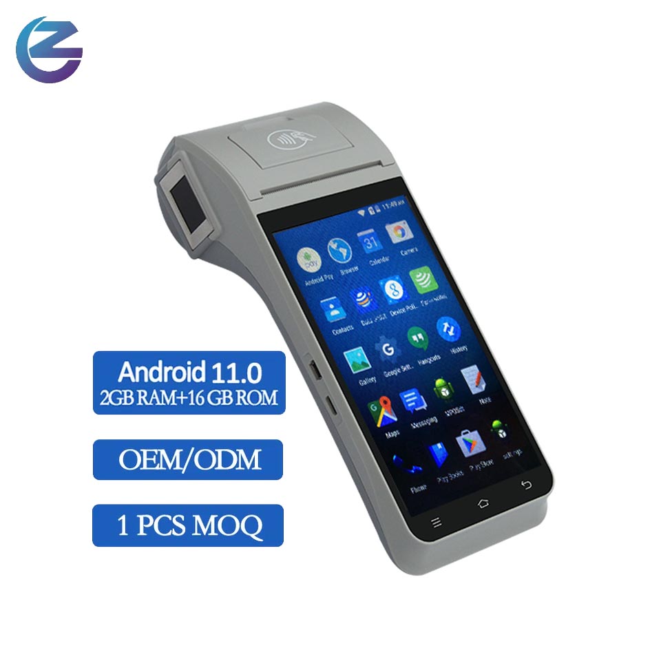 Handheld Restaurant Bestellung 4G 5MP Kamera Mobile Park beleg Drucker Android POS Terminal mit Drucker