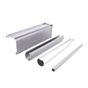 Zebra Window Blinds Components Profile Aluminum Roller Blind Tracks Zebra Head Rail and Bottom Rail Customized