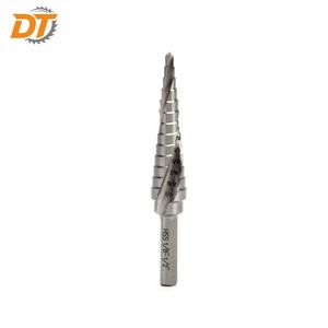 Broca escalonada <span class=keywords><strong>de</strong></span> metal HSS DT con estría espiral y vástago <span class=keywords><strong>de</strong></span> 3 planas, <span class=keywords><strong>de</strong></span> 1/8 a 1/2 pulgada, broca imperial HSS - Product Image 1