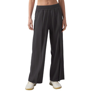 Frauen Front Plissee High Waist Fitness Hose Lose Schnellt rocknende Atmungsaktive Gerade Bein Größe 28 Sport Unterhaltung - Product Image 5