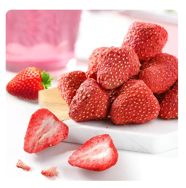 थोक अनुकूलित 1 किलो साबुत स्ट्रॉबेरी जमे हुए स्ट्रॉबेरी फल फ्रीज सूखे स्ट्रॉबेरी सूखे फल