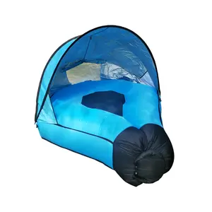 Bán chạy nhất bãi biển Inflatable Lounger ngoài trời sofa không khí Inflatable couch với Sun Shade