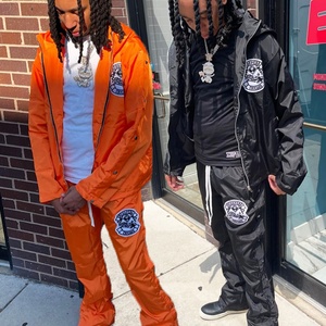 Custom Nylon Sweatsuit Manufacturer Mens <b>Set</b> Zip up Polyester Nylon Jacket Pants Two Piece Windbreaker Tracksuit - Product Image 1