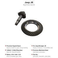 HF pour Jeep Wrangler JK Air Locker – Blocage de différentiel pneumatique pour essieux avant et arrière Dana 30 Dana 44 – Rapports 4.56, 4.88, 5.38 – Tout-terrain