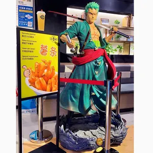 Figur aksi Zoro satu buah ukuran hidup 2024 cm terlaris 180 dengan patung Resin tokoh Anime pedang