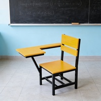 Ensemble de chaise et table d'étude ergonomiques réglables et durables pour salle de classe, chaise d'élève avec tablette d'écriture, table et chaise pour enfants