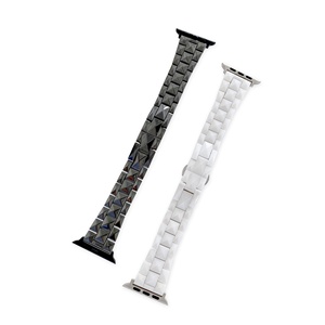<span class=keywords><strong>Correa</strong></span> de cerámica para <span class=keywords><strong>reloj</strong></span> <span class=keywords><strong>Apple</strong></span> Watch, pulsera de cerámica blanca y negra para iWatch Series 7, 6, 5, 4, 3, 2, 1, 38mm, 40mm, 41mm, 42mm, 44mm y 45mm - Product Image 1