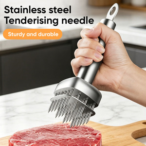 Attendrisseur à viande professionnel en acier inoxydable 304, outil à aiguilles robuste, marteau à viande pour la cuisine, le steak et la cuisson du bœuf - Product Image 1