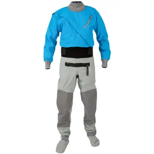 ODM סיטונאי 3 שכבה עמיד למים לנשימה חופשיה Drysuit עבור קיאק עם בניית לטקס + Neoprene אטמים יבש חליפה