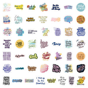 50PCS Colorful Cute Cartoon Kids Recompensas Frase motivacional Positive Encourage Sticker - Product Image 2