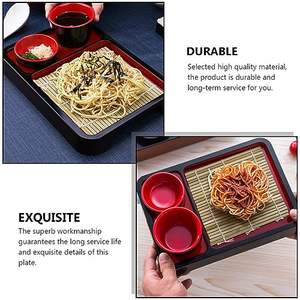 Bandeja Rectangular de Plástico Japonesa para <span class=keywords><strong>Soba</strong></span>, Bandeja para Servir <span class=keywords><strong>Sushi</strong></span>, Plato para Salsas, Ecológica para el Hogar, Restaurante y Cocina - Product Image 3