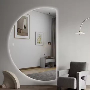 Lớn Thông Minh Nửa Mặt Trăng tắm gương với LED ánh sáng tường trang trí phòng tắm hình bán nguyệt gương không đề<span class=keywords><strong>u</strong></span> - Product Image 4
