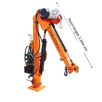 500kg 1000kg 1ton Petite grue de voiture Portable OEM 12v/24v Grue montée sur véhicule avec palan électrique