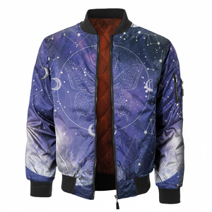Chaqueta de bombardero de sublimación de moda de invierno para hombres Chaqueta de bombardero de sublimación de hombres transpirables en diferentes tamaños Servicio OEM - Product Image 1
