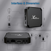 Vente en gros usine Nouvelle version Boîtier TV Android 11 X96 Mini Puce Amlogic S905W2 4K OTT Smart 1G 8G 2G 16G Double WiFi Décodeur