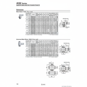 Raccord instantané SMC Pneumatics KQ2L10-G02A pièces pneumatiques - Product Image 1
