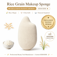 Éponge de maquillage en forme de riz JLY, inspirée de la nature, ultra douce pour le fond de teint liquide et le correcteur, pour les débutants et les artistes