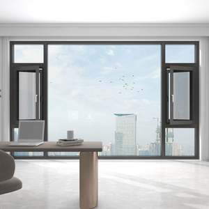 Fenêtre à battants à ouverture vers l'intérieur de haute qualité Fenêtre à triple battant Fenêtres en aluminium à bascule et à rotation Fenêtres de maison pour salon - Product Image 5