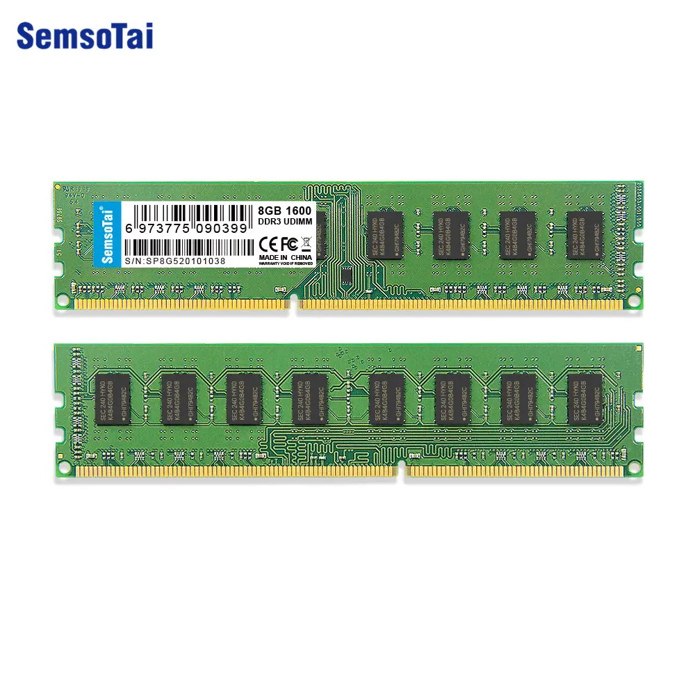 SemsoTai หน่วยความจำ Ram DDR3 8GB,หน่วยความจำ Ram 1600MHz สำหรับคอมพิวเตอร์ตั้งโต๊ะ