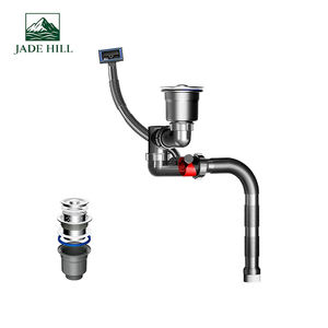 Évier de cuisine moderne en acier inoxydable de qualité supérieure à double bac avec crépine chromée anti-colmatage et installation facile - Product Image 1