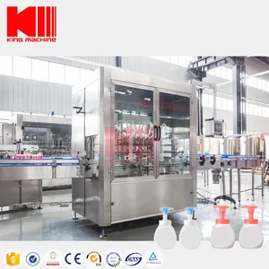 Fully Automatic shampoo liquid soap detergent filler bottle rose water filling machine