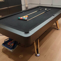 Table de billard 9 boules de 8 pieds en MDF+PVC avec système de retour de billes pour usage familial et club intérieur