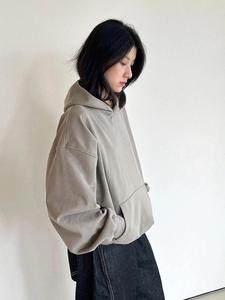 H5456 Style streetwear, vente en gros, personnalisable, mélange de coton 360 g/m², sweats à capuche boxy sans cordon, sweats à capuche oversize pour hommes - Product Image 3