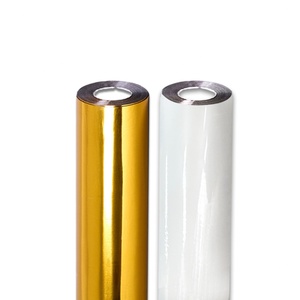 ฟิล์ม OCB ขนาด 32 ซม. 64 ซม. สีขาว สำหรับพิมพ์ DTF ฟิล์มทองสำหรับรีดร้อน ฟิล์มปั๊มฟอยล์ทอง พร้อมเอฟเฟกต์ปั๊มฟอยล์ทองบนฉลากโลหะเงา โลโก้ - Product Image 5