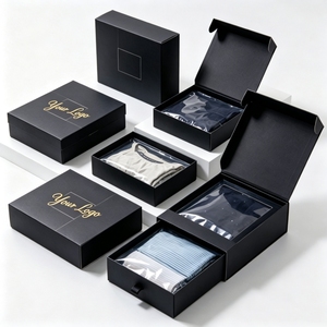 Boîtes en carton ondulé mat laminé avec insert, impression personnalisée de votre logo, emballages écologiques pour sous-vêtements masculins - Product Image 2