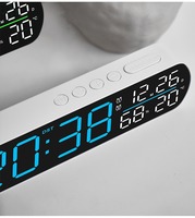 Horloge numérique simple Huayang 5512, écran tout-en-un, affichage de la date, du jour de la semaine, de la température et de l'humidité, double alarme, minuterie pour chambre à coucher