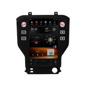 אנדרואיד 11Carplay טסלה סגנון רכב רדיו Qualcomm 665 עבור פורד מוסטנג 2015-2020 GPS נגן קלטת מקליט DSP סטריאו ראש יחידה