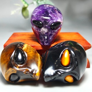 Piedra de Cristal Tallada Natural de Alta Calidad con Cabeza de <span class=keywords><strong>Allen</strong></span>, Energía para el Equilibrio Energético Decorativo - Product Image 2