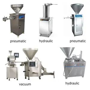 Industrial Automatic Electric Hydraulic Vacuum Chicken Sausage Stuffers Filler Maker Making Filling Stuffing Machines Price