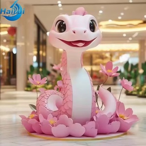 หุ่นไดโนเสาร์เคลื่อนไหวได้ รุ่นงูไฟเบอร์กลาส ขนาดเท่าของจริง สำหรับสวนไดโนเสาร์และสวนผจญภัย - Product Image 5