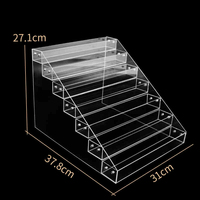 Support multicouche multifonctionnel pour vernis à ongles en acrylique transparent Porte-outil de maquillage Organisateur de cosmétiques Étagère de rangement pour vernis à ongles