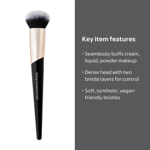 Pinceau Kabuki professionnel YRX pour fond de teint, outil de maquillage doux, manche en plastique, tête plate - Product Image 5