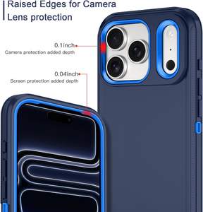 Coques de téléphone Defender robustes pour <span class=keywords><strong>iPhone</strong></span> 17 Pro Max 17 Pro 17 Air 16 15 Heavy Duty 3 couches Protection complète du corps Couverture antichoc - Product Image 4