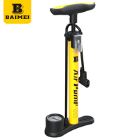 BAIMEI Gonfleur manuel de pompe à air de vélo en acier et en plastique portable personnalisé pour VTT et vélo