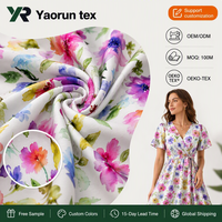 Tissu 100% coton respirant, nouveau design, imprimé de fleurs colorées, pour vêtements, sacs artisanaux, chemises, jouets pour filles et garçons