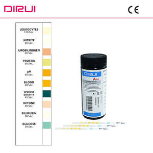 Dirui A10 Hızlı Test İdrar Analiz Reaktif Şeritleri Lökosit/Nitrit/Urobilinogen/Protein/Ph/Kan/Sg/Keton/<span class=keywords><strong>Bilirubin</strong></span>/Glikoz - Product Image 3