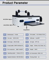Impresora Digital DTF A3 Direct to Film para Impresión de Camisetas con Cabezal Epson R1390 L1800 para Transferencia de Logos en Tela
