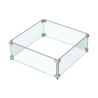 Protection contre le vent en verre trempé, protection contre le vent pour foyer extérieur, protection contre le vent pour foyer rond