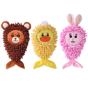 Jouets à couiner pour animaux de compagnie, animaux en peluche, renard, lapin, chien, jouets à tirer, jouet pour chien activé par le mouvement - Product Image 4