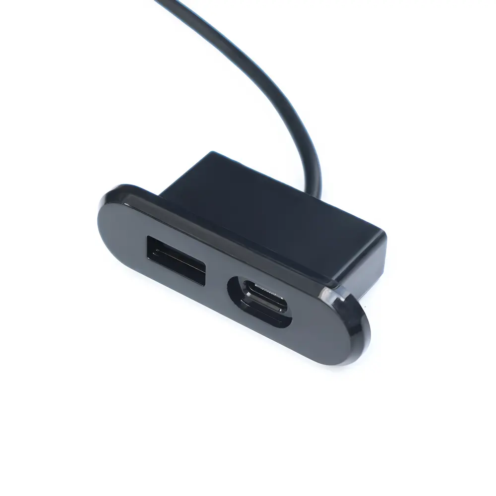 منتج رائج ميني USB C شاحن سطح المكتب برغي ثابت على الطاولة الجانبية شاحن USB شاحن الأثاث للمكتب