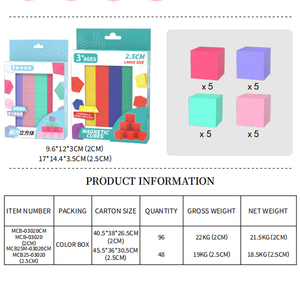 50PCS Cubos magnéticos de plástico 3D Bloques de demostración física STEM Educación Preescolar Magntic <span class=keywords><strong>World</strong></span> para niños y niñas - Product Image 4
